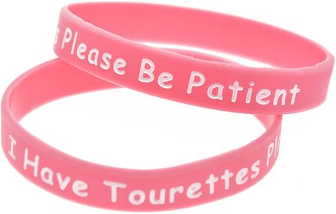 5Pcs Medical Alert I have Tourettes Please be patient, Tourettes Medical Warning Silicone Wrist Strap, One Size, Silicone in Kuwait