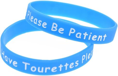 5Pcs Medical Alert I have Tourettes Please be patient, Tourettes Medical Warning Silicone Wrist Strap, One Size, Silicone in Kuwait