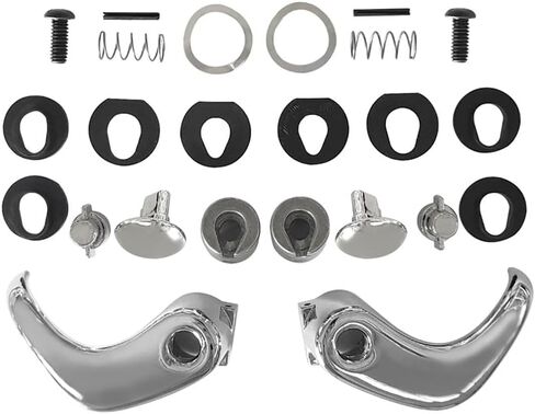 Chrome Locking Vent Window Handle Set of 2 - Replacement for Chevrolet GMC Trucks 1973-1994, Fits for OEM Part Numbers 76999, BHS01861, DHA35357, 15617125, 15617126‌ in Kuwait