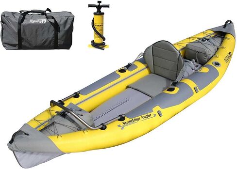 عناصر متقدمة StraitEdge ™ Angler نفخ قوارب الكاياك - AE1006-ANG قوارب الكاياك لصيد الأسماك مع حاملات قضيب وحقيبة ومضخة in Kuwait