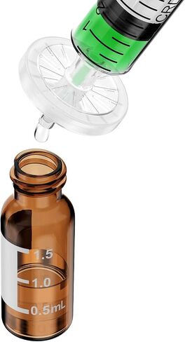Sterile Syringe Filters PTFE 25mm Diameter 0.22 um Port Size Individually Packed 10/pk by Ks tek in Kuwait