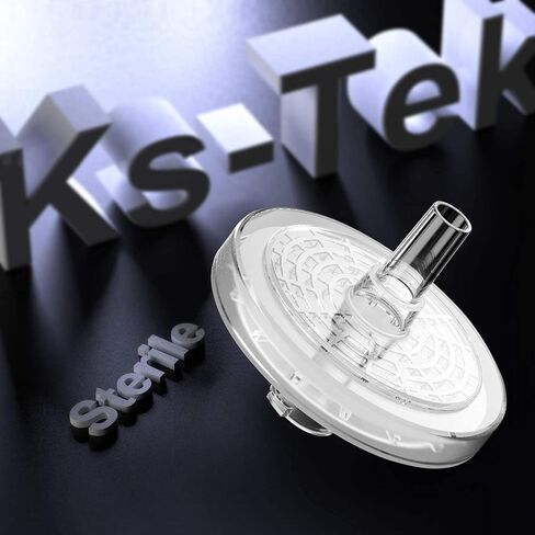 Sterile Syringe Filters PTFE 25mm Diameter 0.22 um Port Size Individually Packed 10/pk by Ks tek in Kuwait