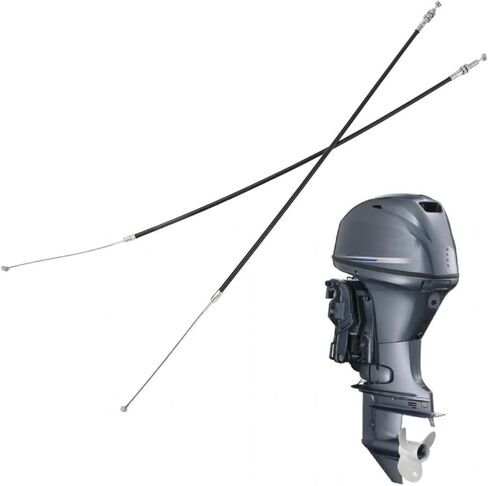 2Pcs Throttle Shift Cable Outboard Engine Cable Enhanced Performance Replacement Parts for 40HP Outboard Boat Application in Kuwait