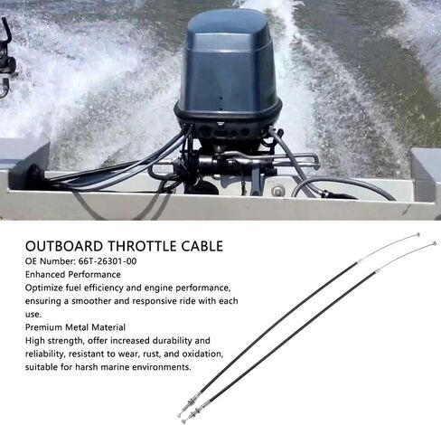 2Pcs Throttle Shift Cable Outboard Engine Cable Enhanced Performance Replacement Parts for 40HP Outboard Boat Application in Kuwait