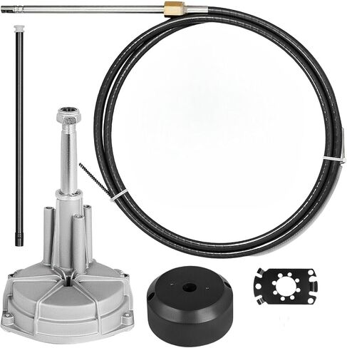 Boat Steering System Kit 3/4'' Shaft with Stainless Steel 84 gear Applicable to all outboard motor mechanical steering systems M66 13FT cable in Kuwait