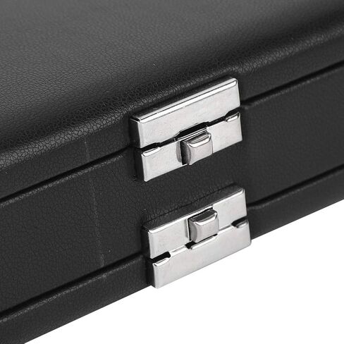 2 Layer Black Leather Bassoon, s, Wind Instrument Accessory with Soft Flannel Slots and Ventilation Holes, Compact Storage Solution for Musicians in Saudi Arabia