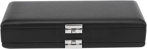 2 Layer Black Leather Bassoon, s, Wind Instrument Accessory with Soft Flannel Slots and Ventilation Holes, Compact Storage Solution for Musicians in Saudi Arabia