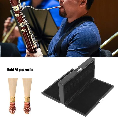 2 Layer Black Leather Bassoon, s, Wind Instrument Accessory with Soft Flannel Slots and Ventilation Holes, Compact Storage Solution for Musicians in Saudi Arabia