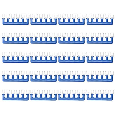 MECCANIXITY 20 Pack Fork Type Terminal Strip, 6 Postion 15A 400V Cuttable Pre Insulated Jumper Block TB-1506 Terminal Barrier Strips Jumper Connector for Factory Workshops Machinery, Red in Kuwait