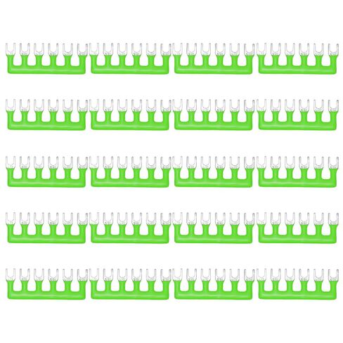 MECCANIXITY 20 Pack Fork Type Terminal Strip, 6 Postion 15A 400V Cuttable Pre Insulated Jumper Block TB-1506 Terminal Barrier Strips Jumper Connector for Factory Workshops Machinery, Red in Kuwait