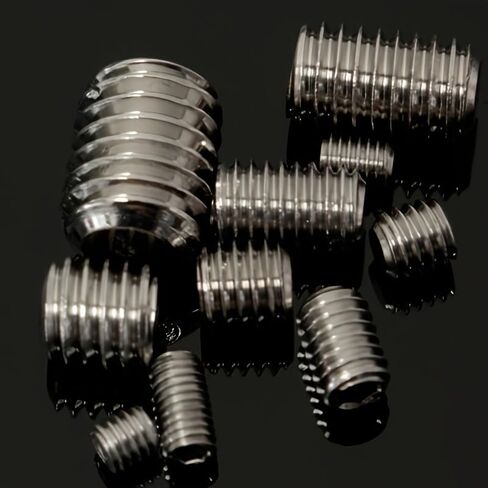 100pcs Grub Screw Assortment 304 Stainless Steel Carbon Steel Allen Hex Socket Cup Point with Organizer Case for Repair and Electronics, Silvery in Kuwait