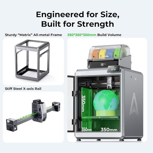 طابعة Creality K2 Plus Combo ثلاثية الأبعاد، حزمة مع خيوط Hyper RFID PLA 4 كجم للسرعة العالية 30-600 مم/ثانية (أسود، أبيض، أحمر، أزرق) in Kuwait