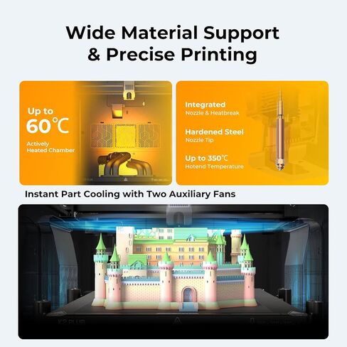 طابعة Creality K2 Plus Combo ثلاثية الأبعاد، حزمة مع خيوط Hyper RFID PLA 4 كجم للسرعة العالية 30-600 مم/ثانية (أسود، أبيض، أحمر، أزرق) in Kuwait