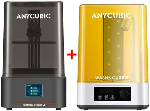 طابعة ANYCUBIC ثلاثية الأبعاد من الراتنج 10K، فوتون مونو 4 ومحطة الغسيل والمعالجة 3.0 in Kuwait