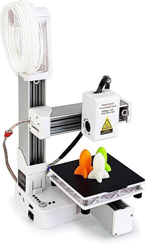 Cuifati Mini 3D Printer, 3D Printer for Kids and Beginners, 3D Printing Machine Support 1.75mm PLA and TPU Filaments, 4 x 4 x 4in Print Size, for 7/8/10 for OS X (White) in Kuwait