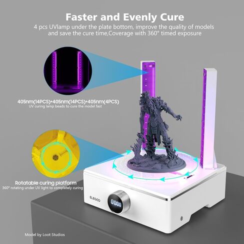 ELEGOO Mars 5 Ultra 9K MSLA Resin 3D Printer and ELEGOO Mercury XS Bundle with Separate Wash and Cure Station in Kuwait