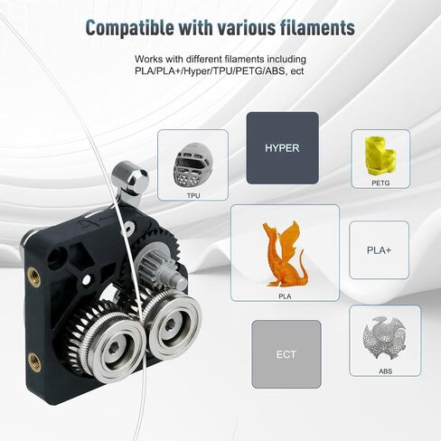 K1 Extruder Gear Kits, All Metal Nickel Plated Hardened Steel Plating Drive Gear K1 Max Extruder Gears Kit Compatible with Ender-3 V3/Ender-3 V3 Plus/K1 SE/K1C/K1/K1 Max 3D Printer in Kuwait