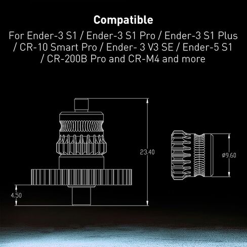 ​​Sprite Extruder Hardened Steel Gear Kit – Compatible with Ender-3 S1 Pro/S1/S1 Plus/CR-10 Smart Pro/V3 KE/SE/CR-M4/CR10 SE 3D Printers​ in Kuwait
