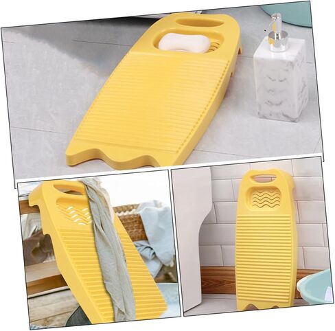 Laundry Basin, Indoor Washboard for Clothes Soap Holder Plastic Scrub Board Antislip in Kuwait