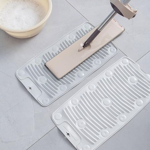 Laundry Basin, Thickened Silicone Washboard Foldable Laundry Scrubbing Tool for Clothes Durable in Kuwait