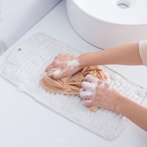 Laundry Basin, Thickened Silicone Washboard Foldable Laundry Scrubbing Tool for Clothes Durable in Kuwait