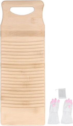 Heavy Duty Labor Saving Bamboo Washing Board for Home 19.7 Inches Long Natural Bamboo in Kuwait