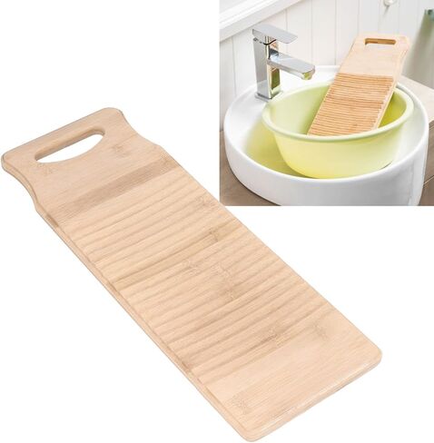 Heavy Duty Labor Saving Bamboo Washing Board for Home 19.7 Inches Long Natural Bamboo in Kuwait