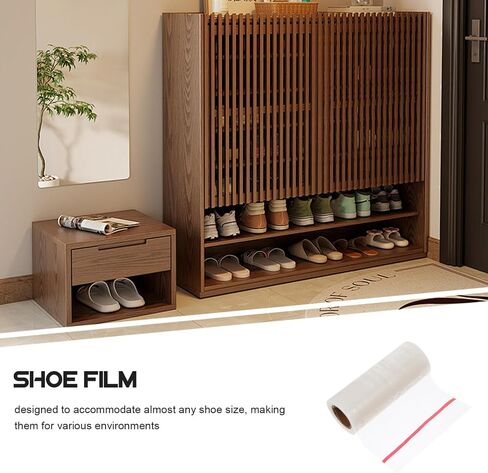 Healeved Disposable Shoe Covers for Shoe Cover Dispenser Milky White for Home and Office Use 2 Rolls in Kuwait