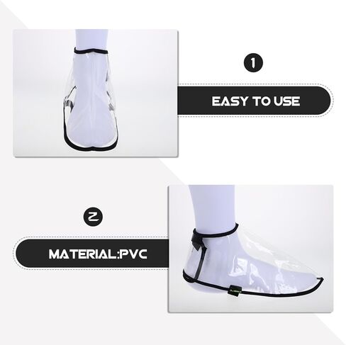 SHINEOFI Breathable Hair Stylist Shoe Covers Small Size Pvc Protective Reusable Haircut Shoes Protector for Barbers and Salon Spa Use in Kuwait