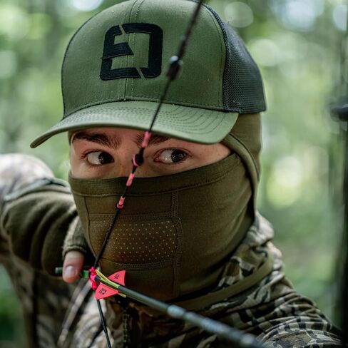 ELEMENT OUTDOORS Merino Series Balaclava, Soft Merino Wool Full-Face Hood & Neck Mask, Breathable Moisture-Wicking Cold-Weather Gear, Olive in Kuwait