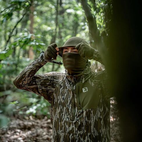 ELEMENT OUTDOORS Merino Series Balaclava, Soft Merino Wool Full-Face Hood & Neck Mask, Breathable Moisture-Wicking Cold-Weather Gear, Olive in Kuwait