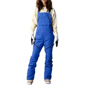 Snow Bibs Women Waterproof Windproof Snow Pants Warm Insulated Bib Overalls Winter Ski Jumpsuit with Multi Pockets in Saudi Arabia