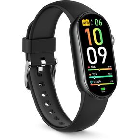 FITVII Slim Fitness Tracker AMOLED with Blood Oxygen, Blood Pressure, 24/7 Heart Rate and Sleep Tracking, IP68 Waterproof Activity Trackers and Smart Watches with Step Tracker, Pedometer for Women Men in Kuwait