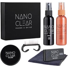 Nano Clear Watch Cleaner & Scratch Remover 2.1. Watch Cleaner Solution, 2 Oz. Watch Renewal. Watch Polish, Microfiber Cloth, Matte Sponge, Cleaning Brush – Watch Cleaning Kit & Repair Kit Accessories in Kuwait