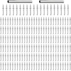 200 Pcs Skirting Board Nails, 1.1 in Double-Headed Thread Seamless Invisible Baseboard Wall Fasteners, Cold-Rolled Steel Dual-Head Expansion Screw Pins with 2 Installation Sleeve Tools in Kuwait