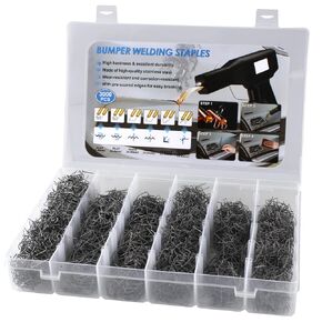 3000PCS Plastic Welding Staples 0.6/0.8mm – 6 Types Hot Stapler Kit for Car Bumper, Dashboard & Lamp Holder Repair – Stainless Steel Welder Staples for Plastic Welding Gun in Kuwait