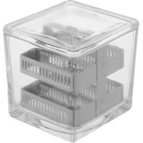 Garneck Glass Coplin Jar with Stainless Steel Slide Rack, 30 Slots Microscope Staining Tank, Acid and Alkali Resistant Glassware for Classroom Demonstrations and Scientific Experiments in Saudi Arabia