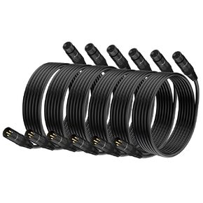 كابل XLR مكون من 6 حزم بطول 15 قدم، كابل ميكروفون ذو 3 دبابيس ذكر إلى أنثى، دبابيس مطلية بالذهب، لتسجيل الاستوديو، والمسرح المباشر، والمسرح المنزلي، والبودكاست in Kuwait