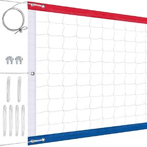 LAO XUE Volleyball Net Outdoor,32x3FT Professional Heavy Duty Weatherproof with Steel Cable,Regulation Size Durable and Stable in Kuwait