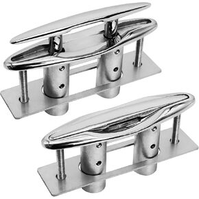 Pop Up Boat Cleat 5/6 Inch, 316 Stainless Steel Pull Up Boat Cleats with Backing Plate, Retractable Flush Mount Boat Cleat for Marine Yacht Dock (1 Pack / 2 Pack) in Kuwait