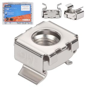 M6 Heavy-Duty Rack Mount Cage Nuts -100Pcs Cage Clips Nuts for Server/Network Racks (Nickel Plated -Silver) in Kuwait