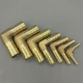 Lnanqing-النحاس محول خرطوم بارب الكوع النحاس الأنابيب الشائكة تركيب مقرنة موصل محول لمياه غاز الوقود، 4 مم 5 مم 6 مم 8 مم 10 مم 12 مم 14 مم 16 مم 19 مم، 1 قطعة، موصل خرطوم الحديقة (8 مم OD) in Kuwait