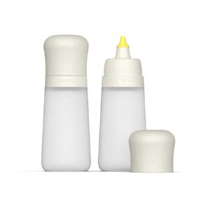 Zuutii Silicone Squeeze Bottles 2-Pack, 300ml/10oz - Leakproof Sauce Bottles with Precision Tip for Ketchup, Condiments, Dressings, Kitchen, Travel(Begie) in Saudi Arabia