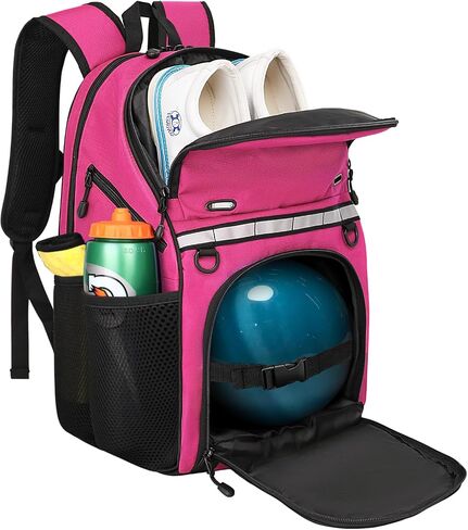 Goloni Bowling Backpack,Single Ball Bowling Bag with Shoe Compartment Up to Size 16,Bowling Bag with Padded Ball Holder in Kuwait