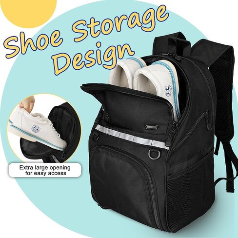 Goloni Bowling Backpack,Single Ball Bowling Bag with Shoe Compartment Up to Size 16,Bowling Bag with Padded Ball Holder in Kuwait