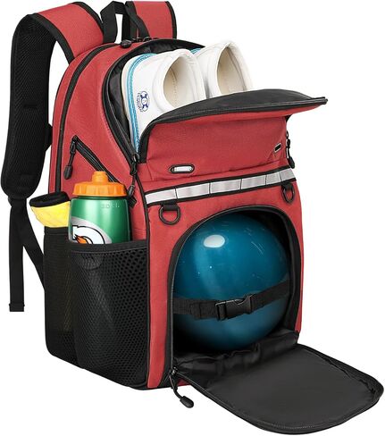 Goloni Bowling Backpack,Single Ball Bowling Bag with Shoe Compartment Up to Size 16,Bowling Bag with Padded Ball Holder in Kuwait