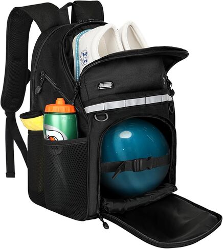 Goloni Bowling Backpack,Single Ball Bowling Bag with Shoe Compartment Up to Size 16,Bowling Bag with Padded Ball Holder in Kuwait