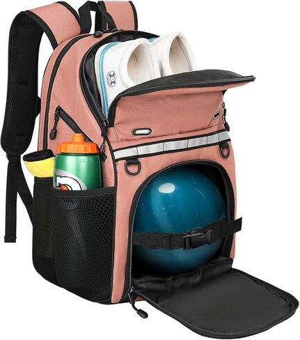 Goloni Bowling Backpack,Single Ball Bowling Bag with Shoe Compartment Up to Size 16,Bowling Bag with Padded Ball Holder in Kuwait