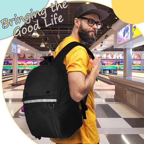 Goloni Bowling Backpack,Single Ball Bowling Bag with Shoe Compartment Up to Size 16,Bowling Bag with Padded Ball Holder in Kuwait