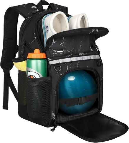 Goloni Bowling Backpack,Single Ball Bowling Bag with Shoe Compartment Up to Size 16,Bowling Bag with Padded Ball Holder in Kuwait